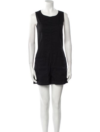 Theory Linen Scoop Neck Romper