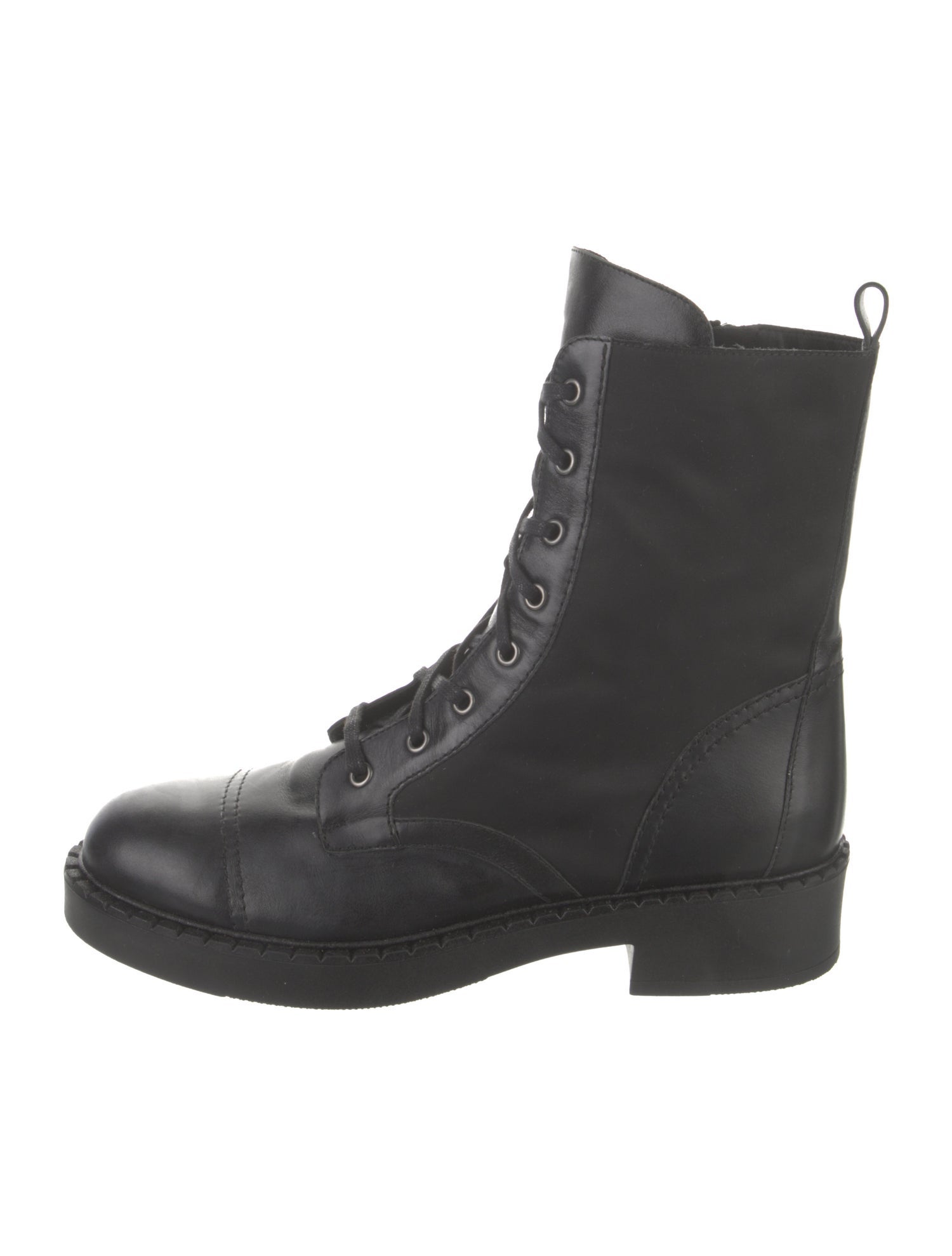 Theory Leather Combat Boots