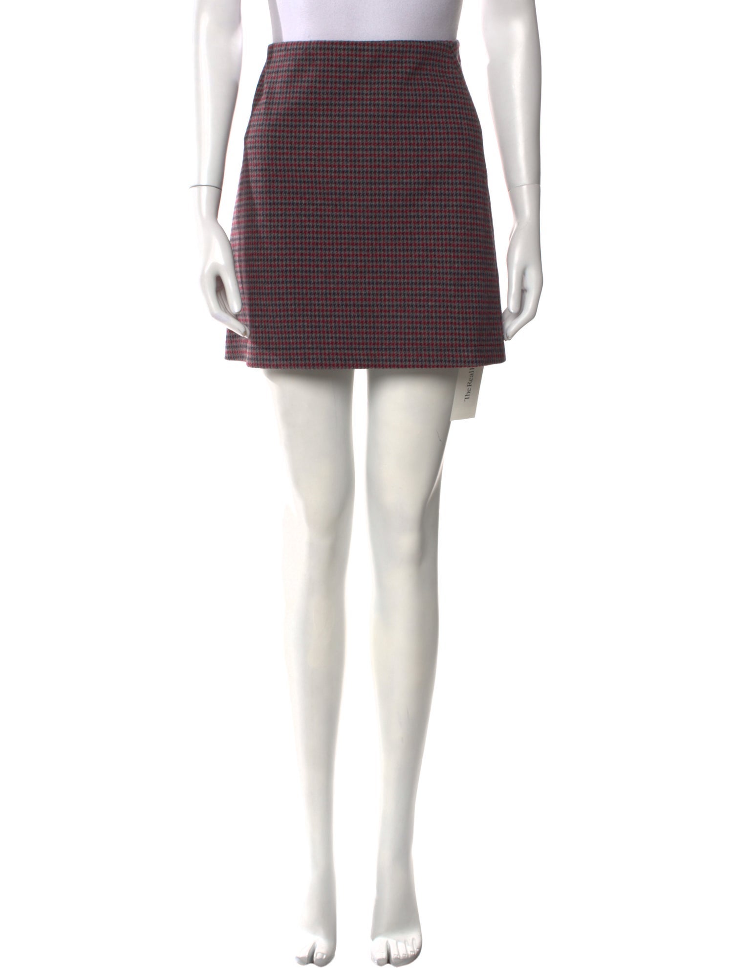 Theory Plaid Print Mini Skirt