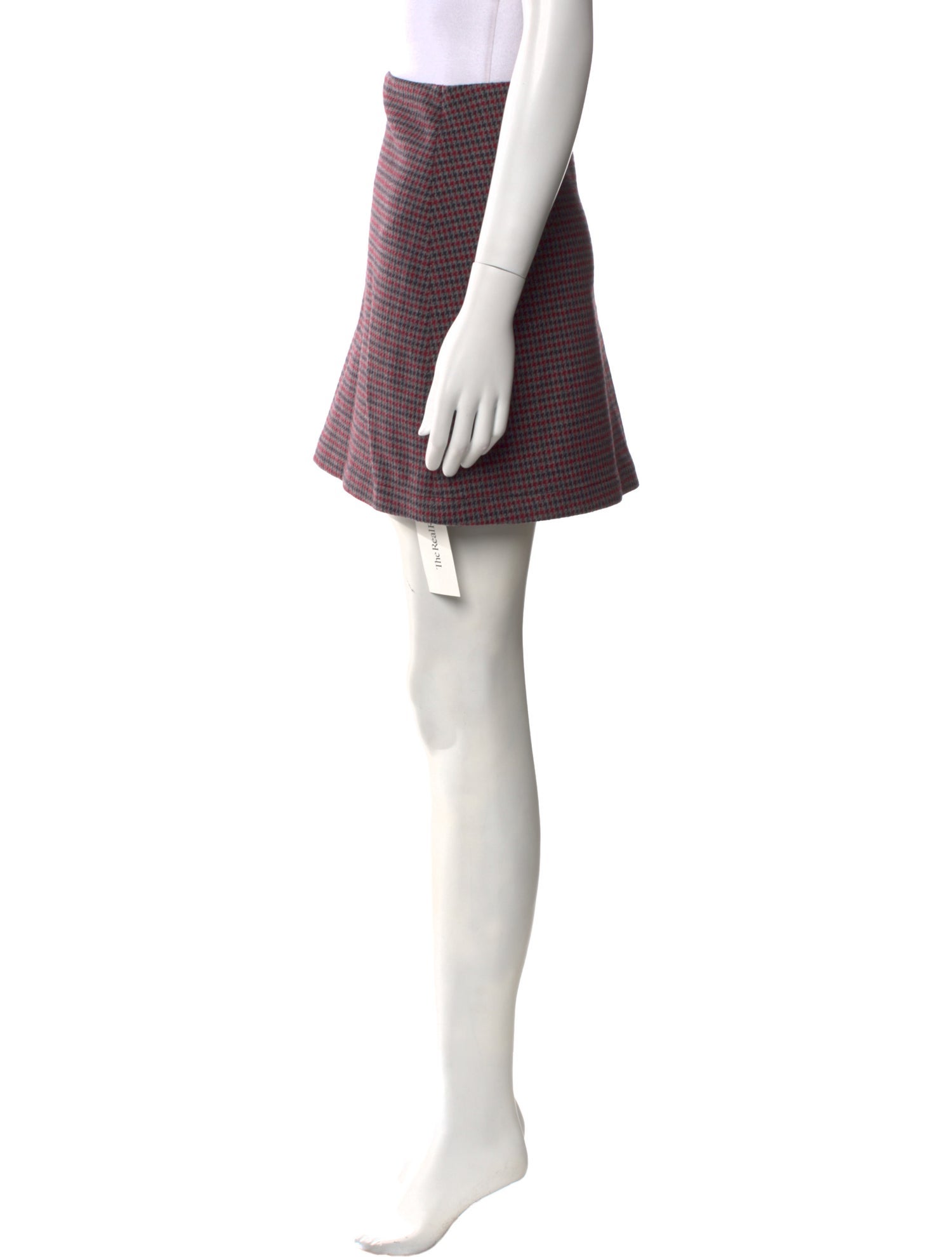 Theory Plaid Print Mini Skirt