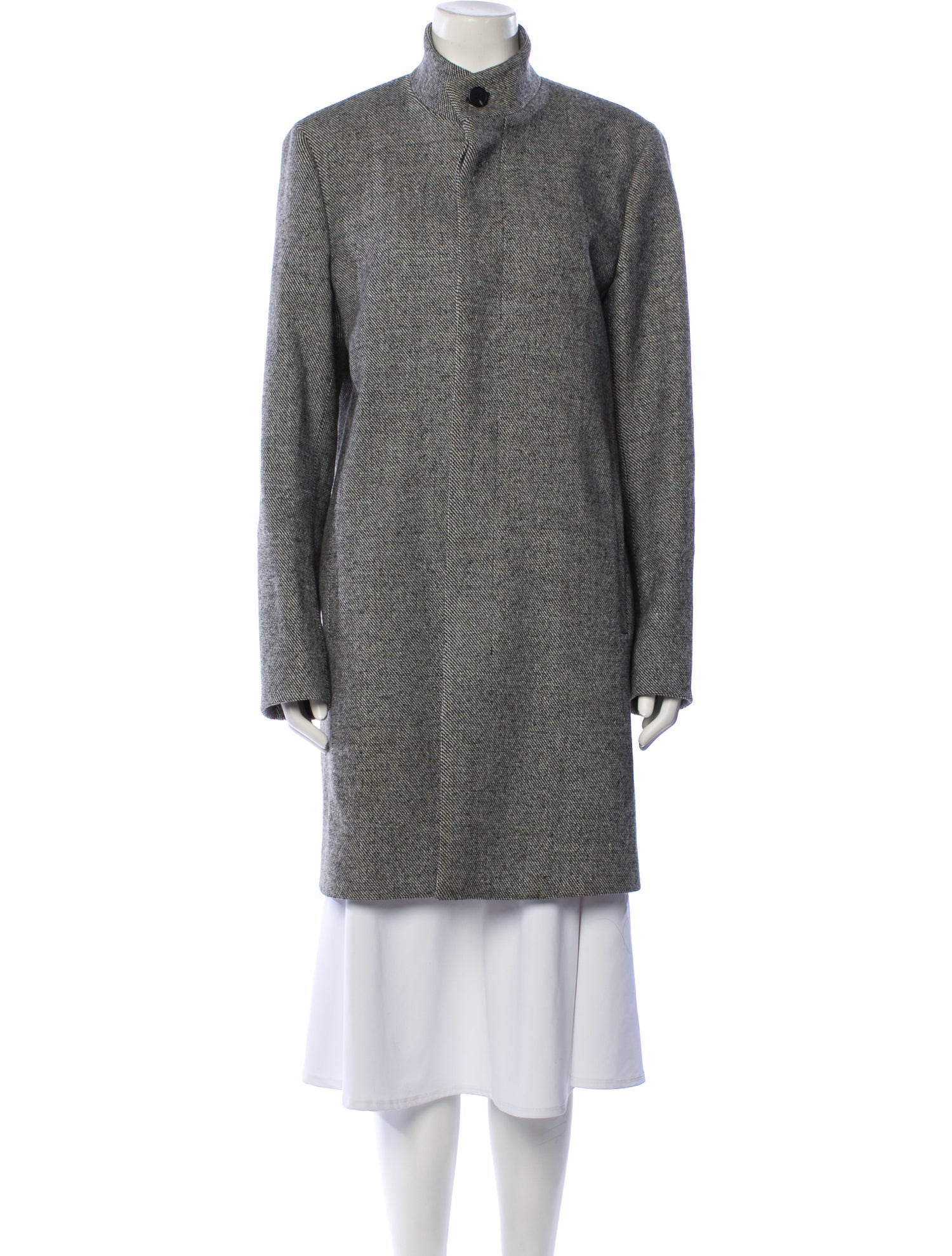 Theory Virgin Wool Tweed Pattern Coat