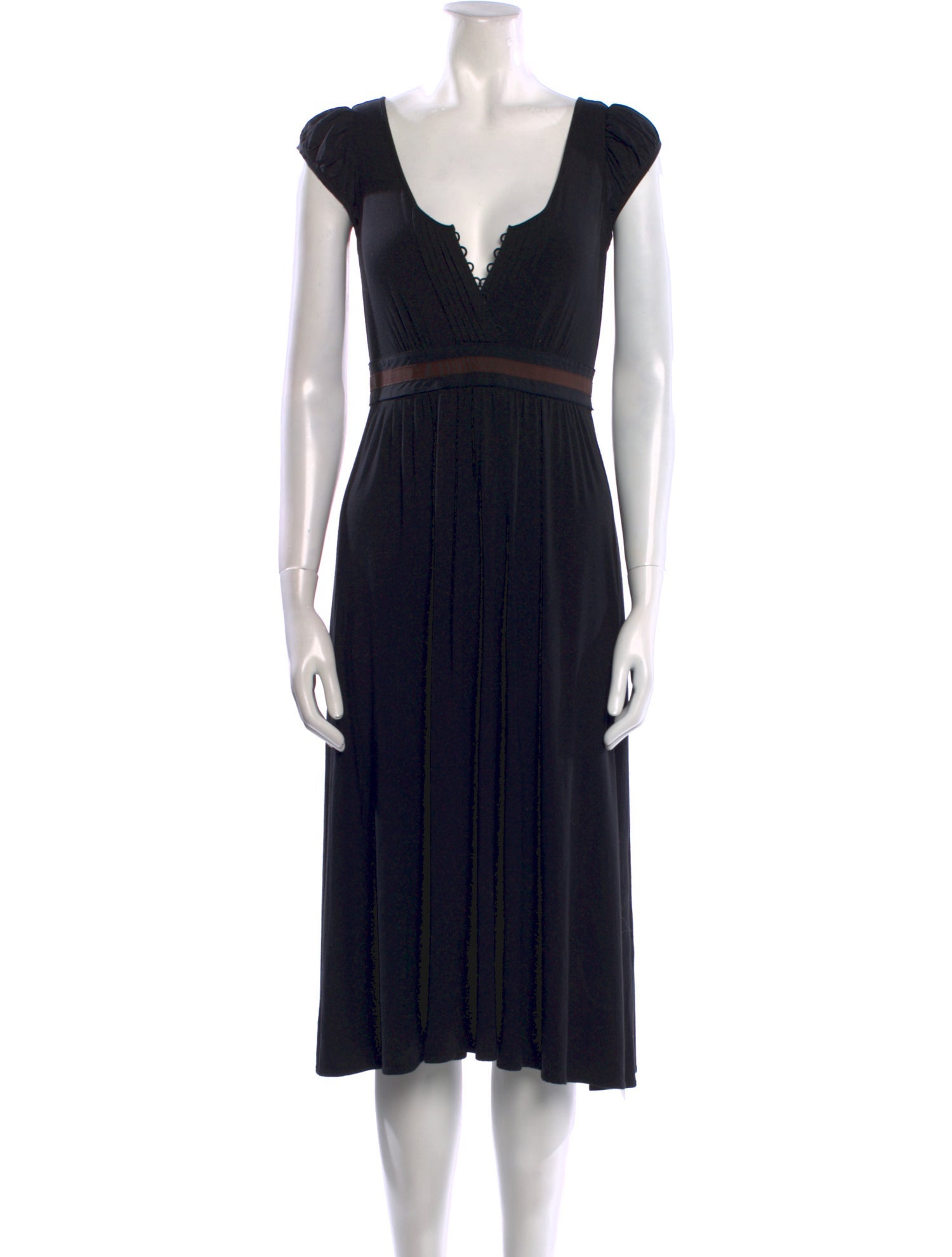 Theory V-Neck Midi Length Dress