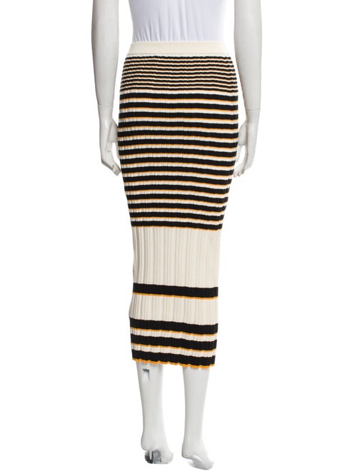 Theory Striped Midi Length Skirt