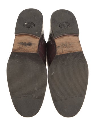 Theory Leather Whipstitch Trim Combat Boots