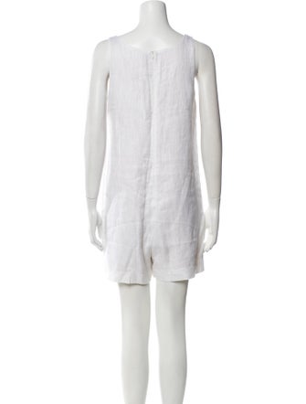 Theory Linen Scoop Neck Romper