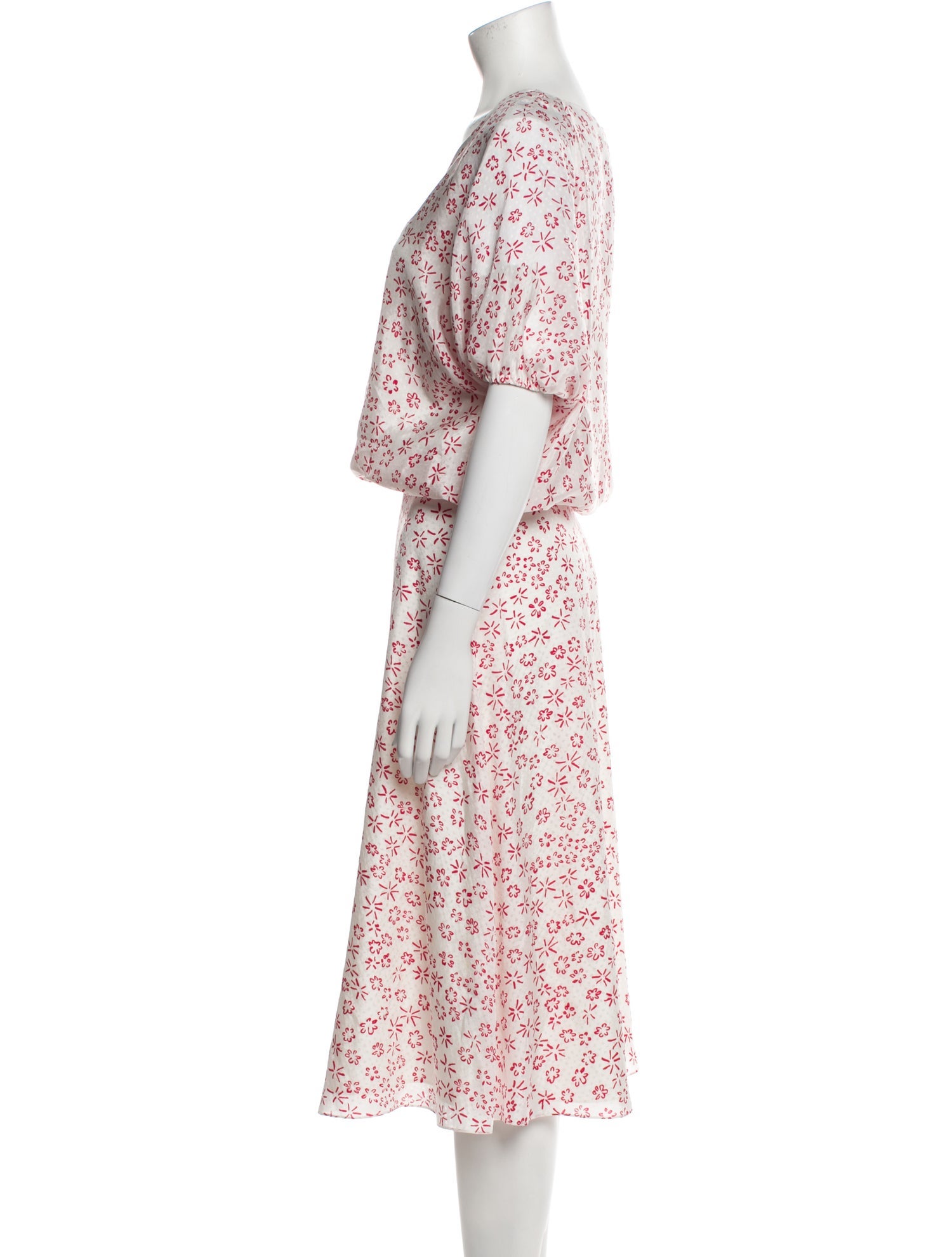 Theory Silk Floral Print Skirt Set