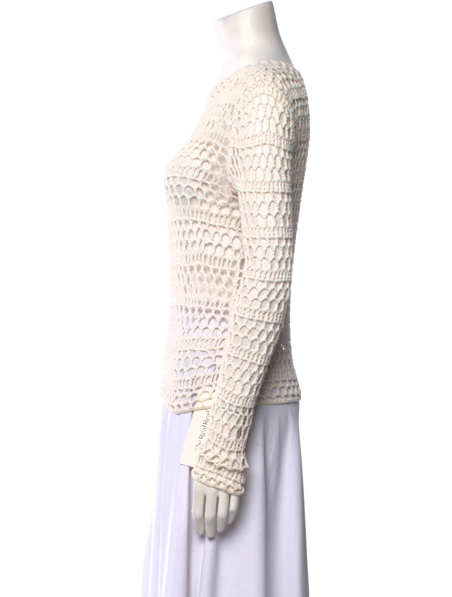 Theory Mesh Bateau Neckline Sweatshirt