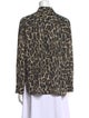 Theory Silk Animal Print Button-Up Top