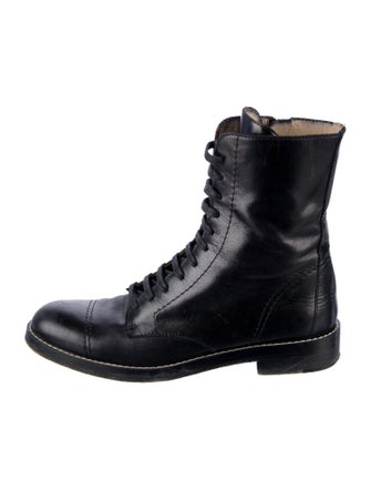 Theory Leather Combat Boots