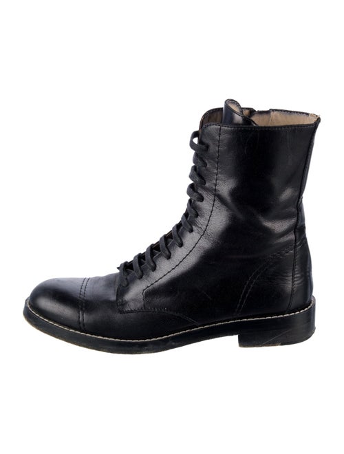 Theory Leather Combat Boots