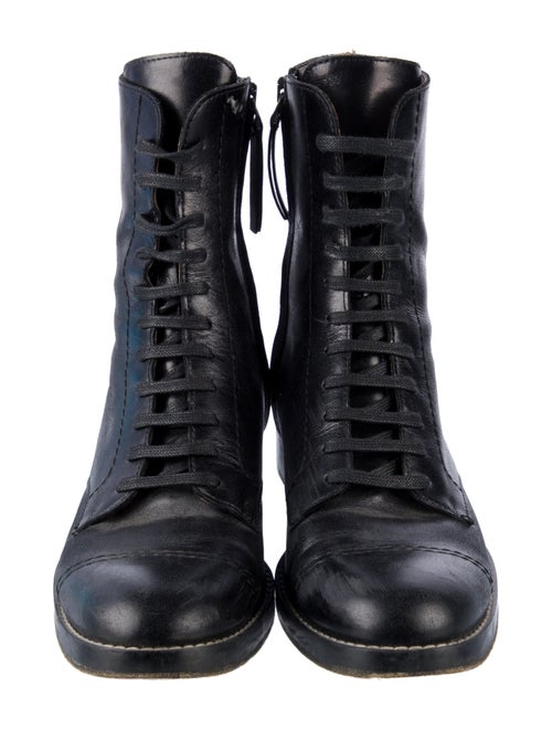 Theory Leather Combat Boots