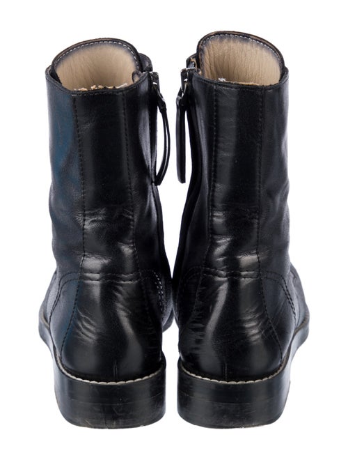 Theory Leather Combat Boots