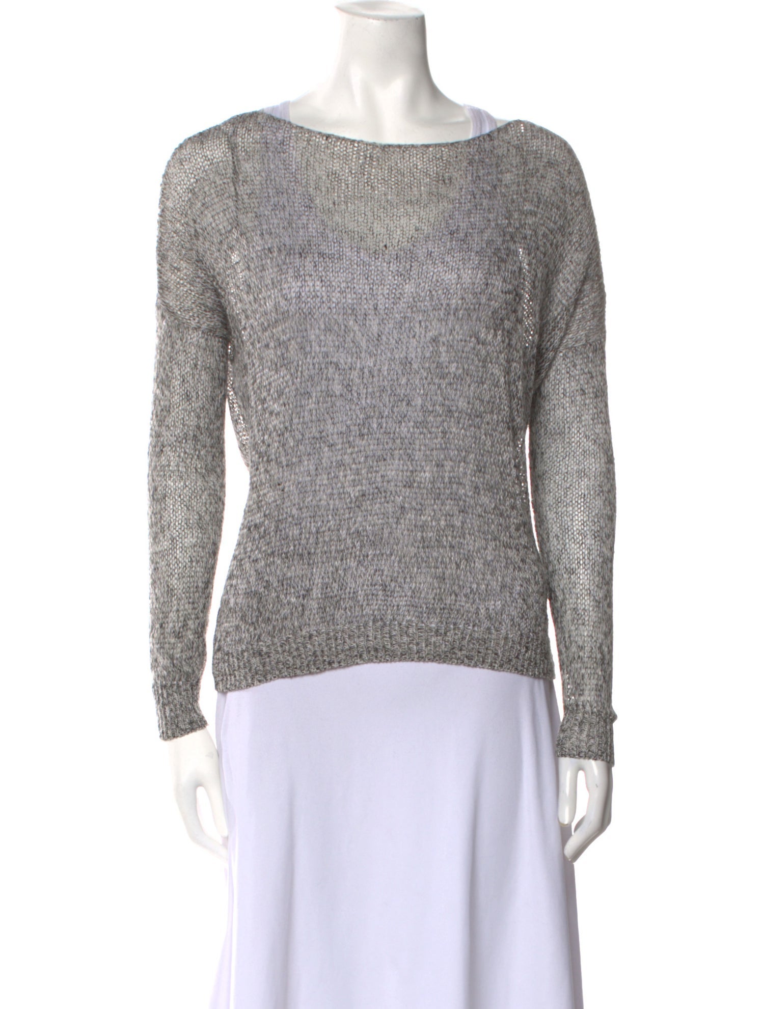 Theory Linen Bateau Neckline Sweater