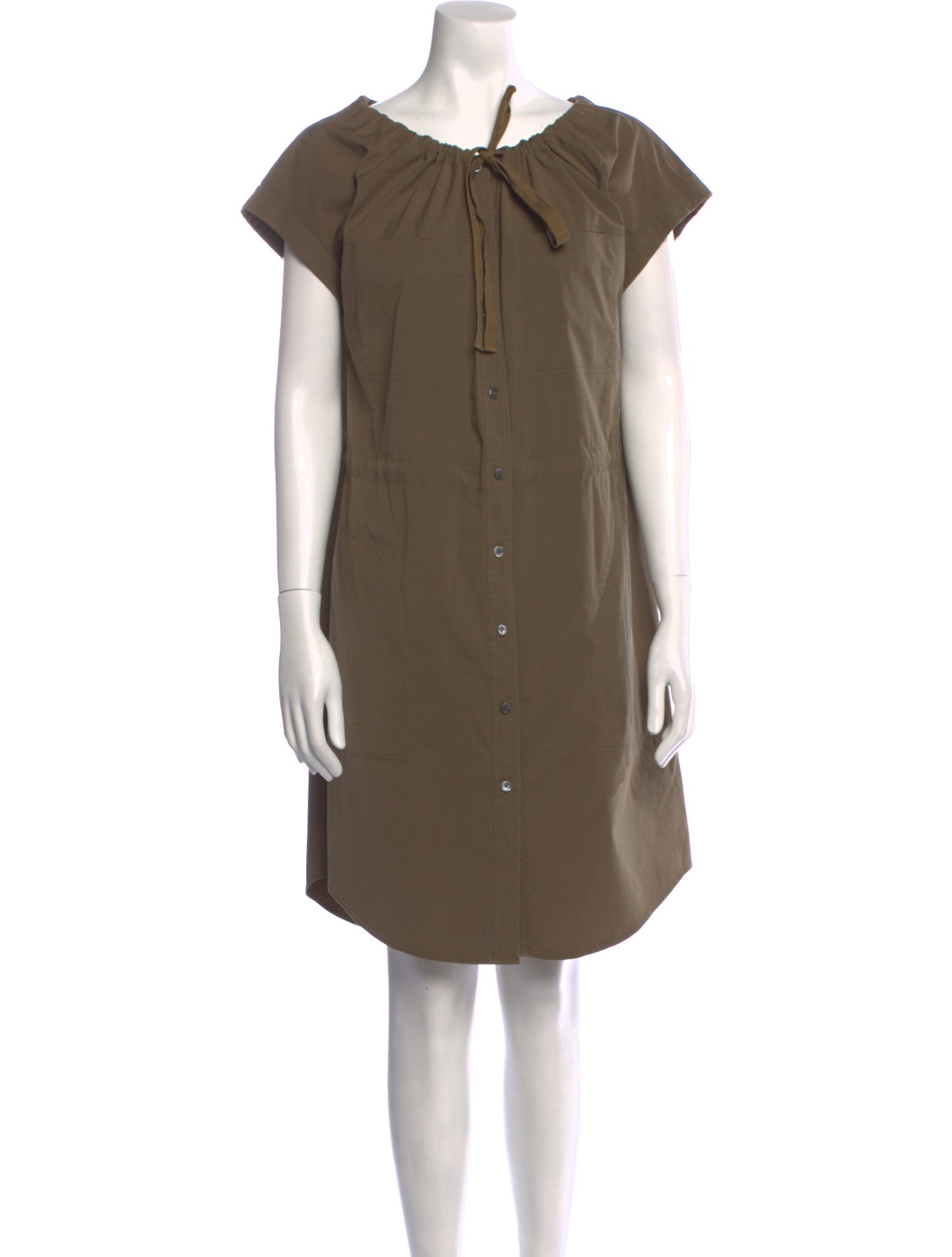 Theory Tie Neck Knee-Length Dress