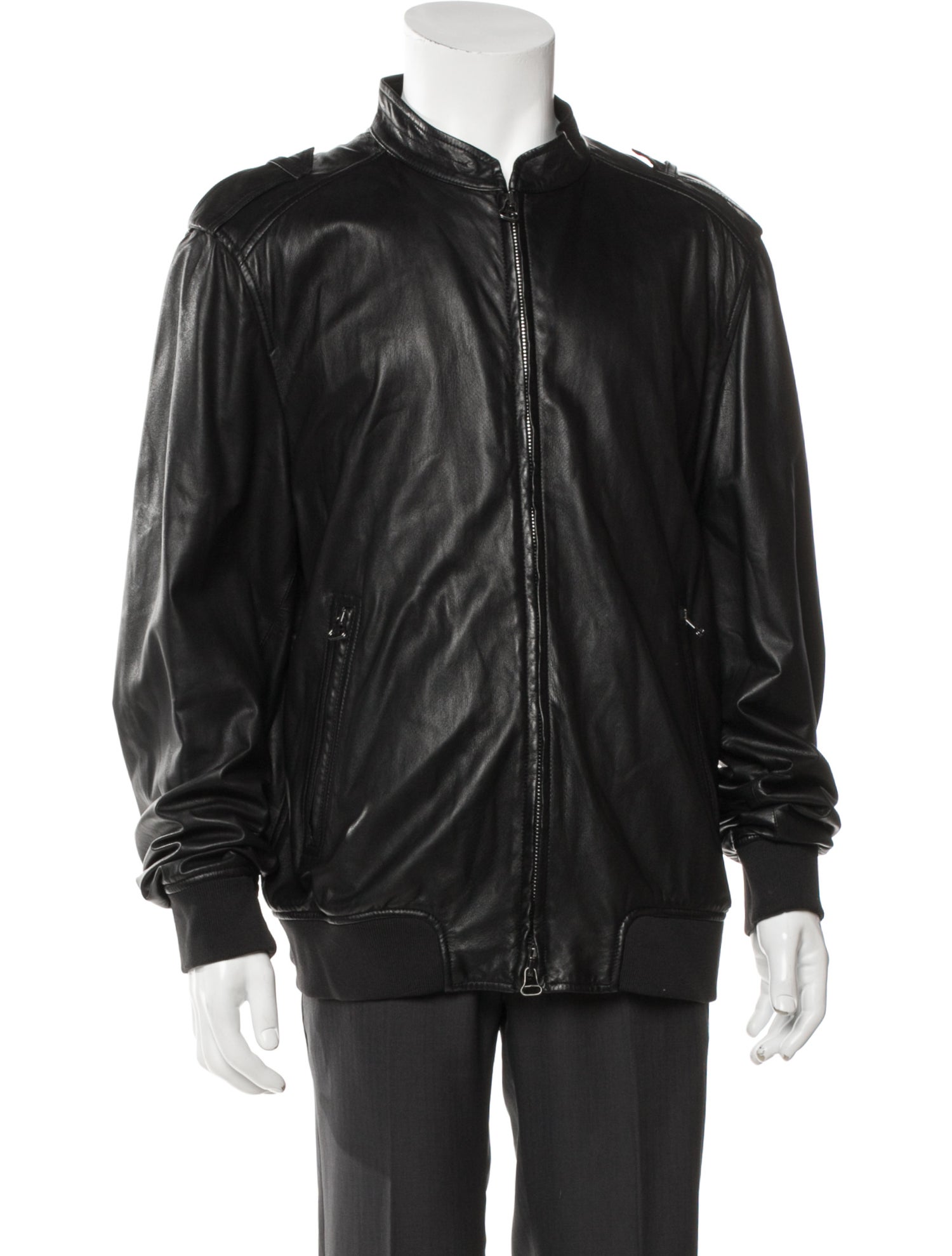 Theory Leather Bomber Jacket