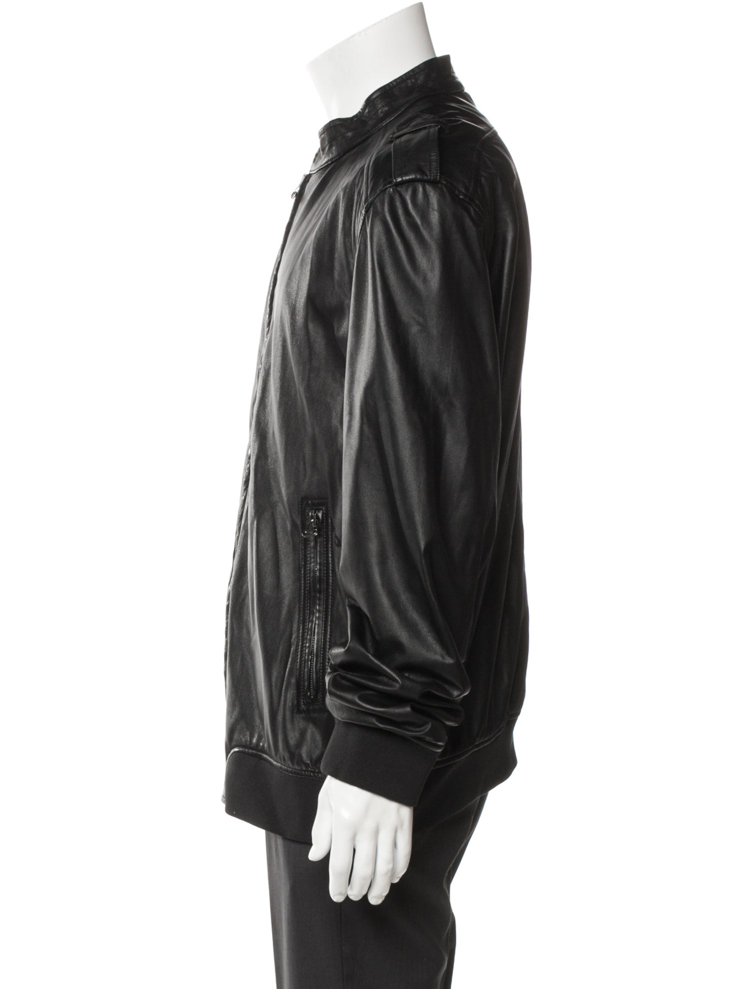 Theory Leather Bomber Jacket