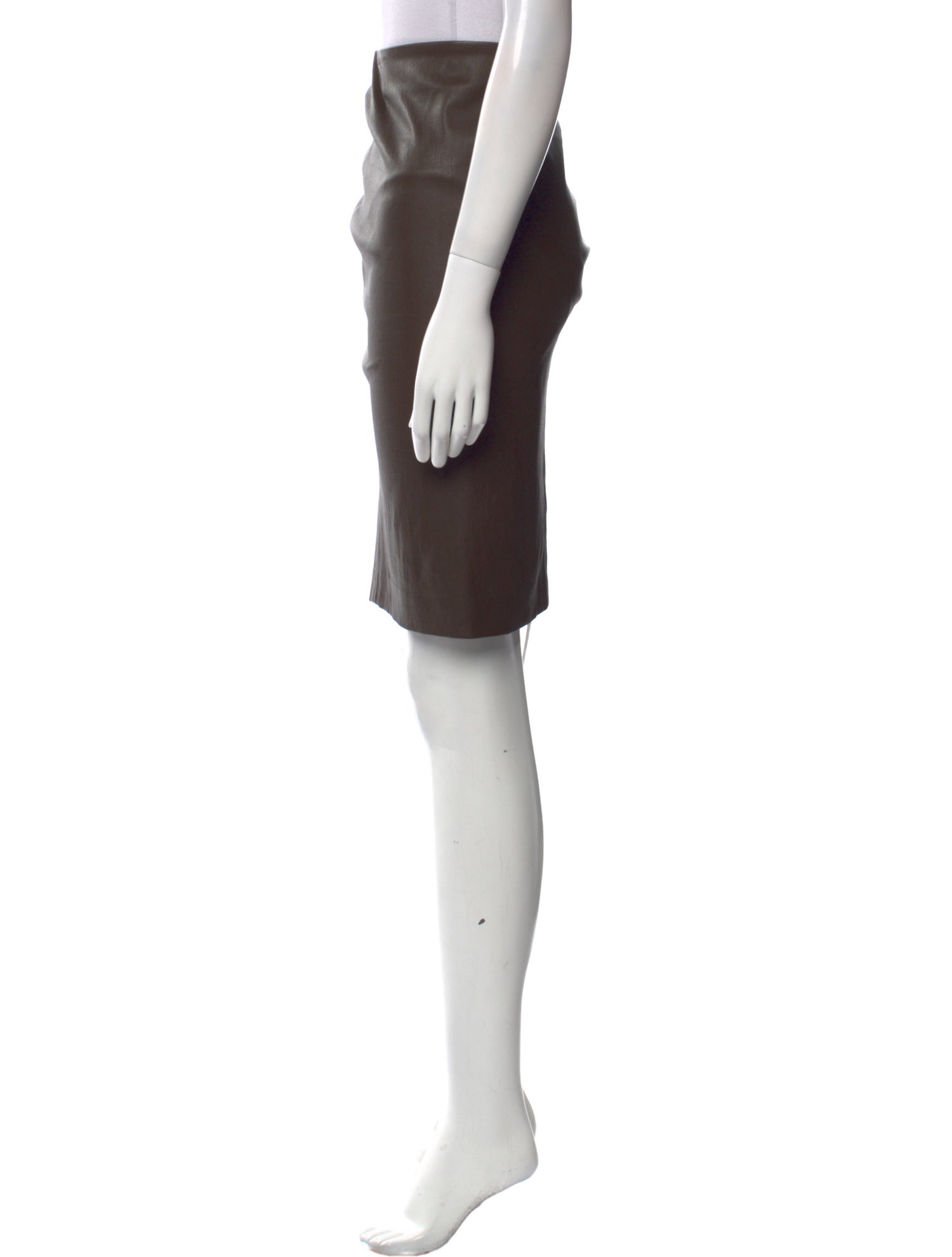 Theory Lamb Leather Knee-Length Skirt