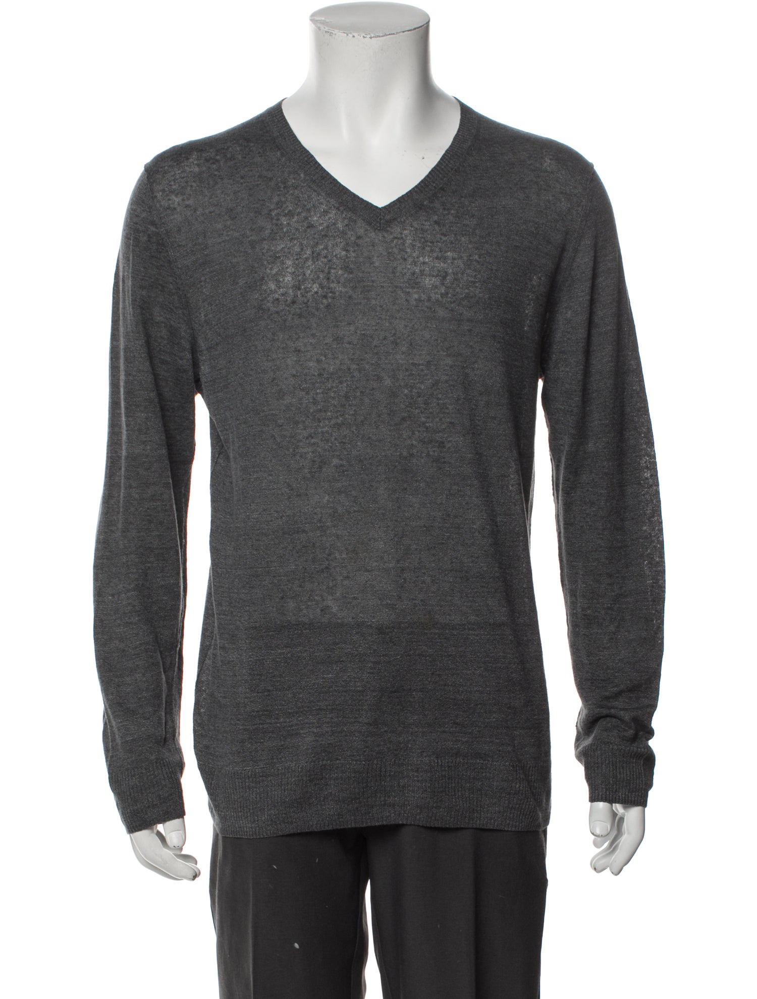 Theory Linen V-Neck Pullover