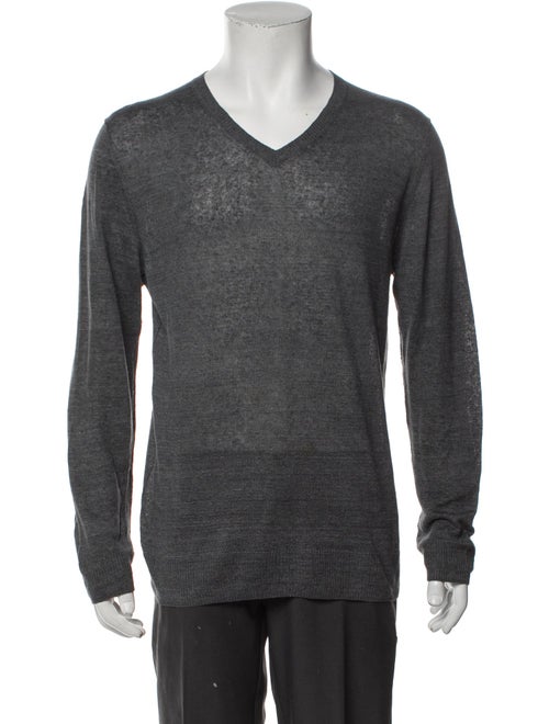 Theory Linen V-Neck Pullover