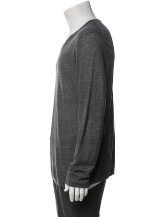 Theory Linen V-Neck Pullover