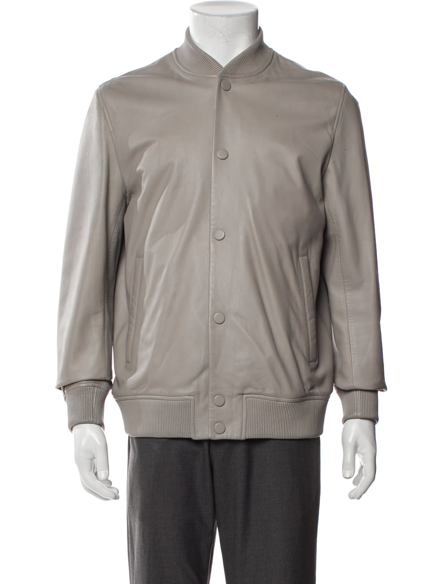 Theory Lamb Leather Bomber Jacket