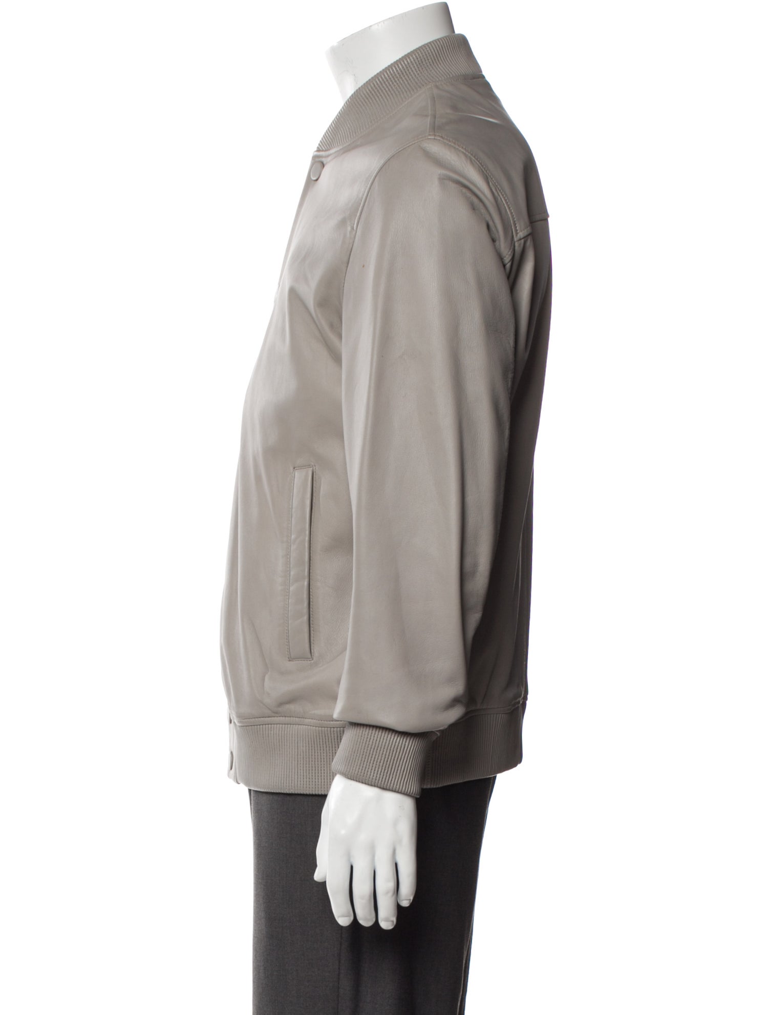 Theory Lamb Leather Bomber Jacket