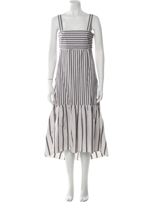 Theory Striped Midi Length Dress