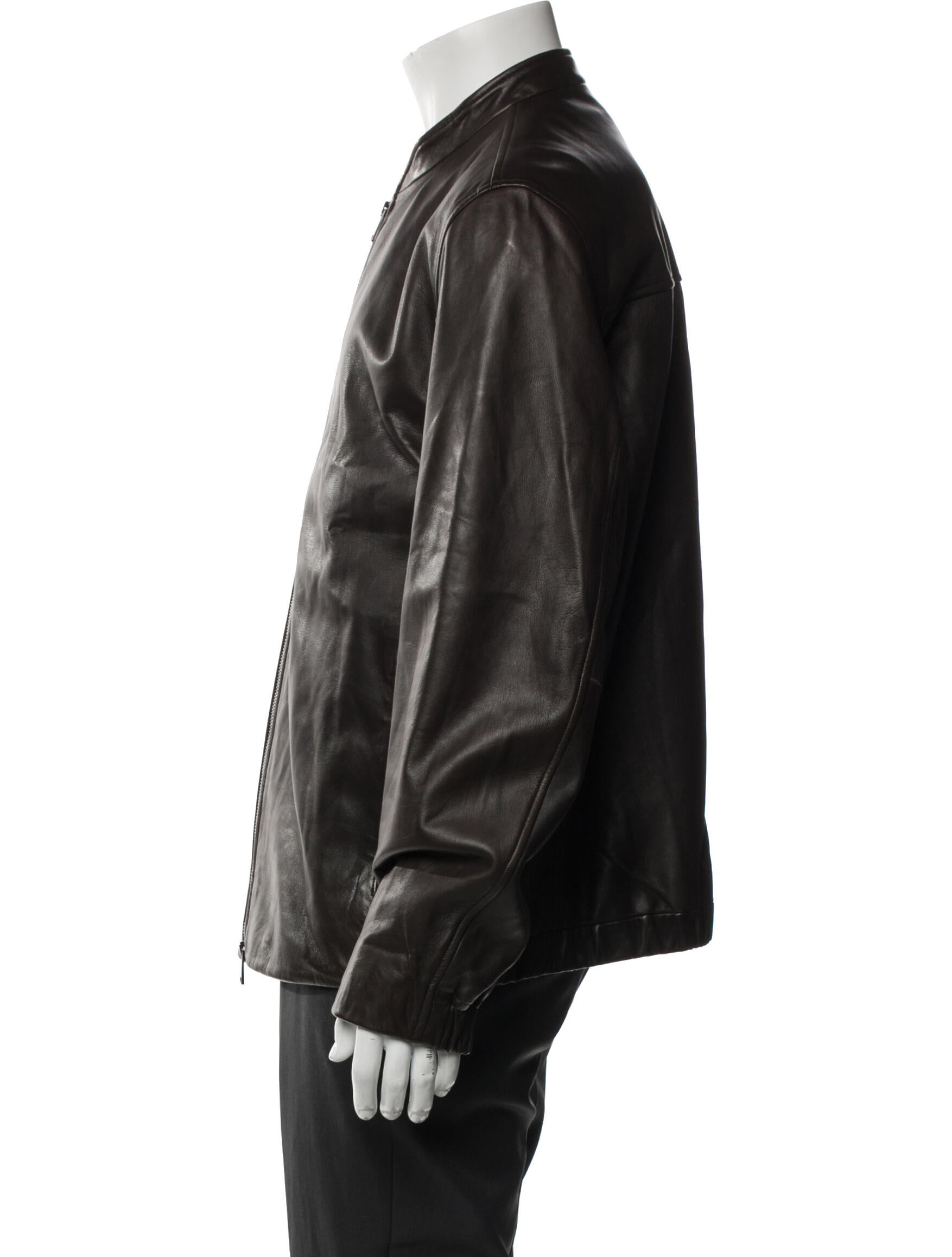 Theory Lamb Leather Bomber Jacket