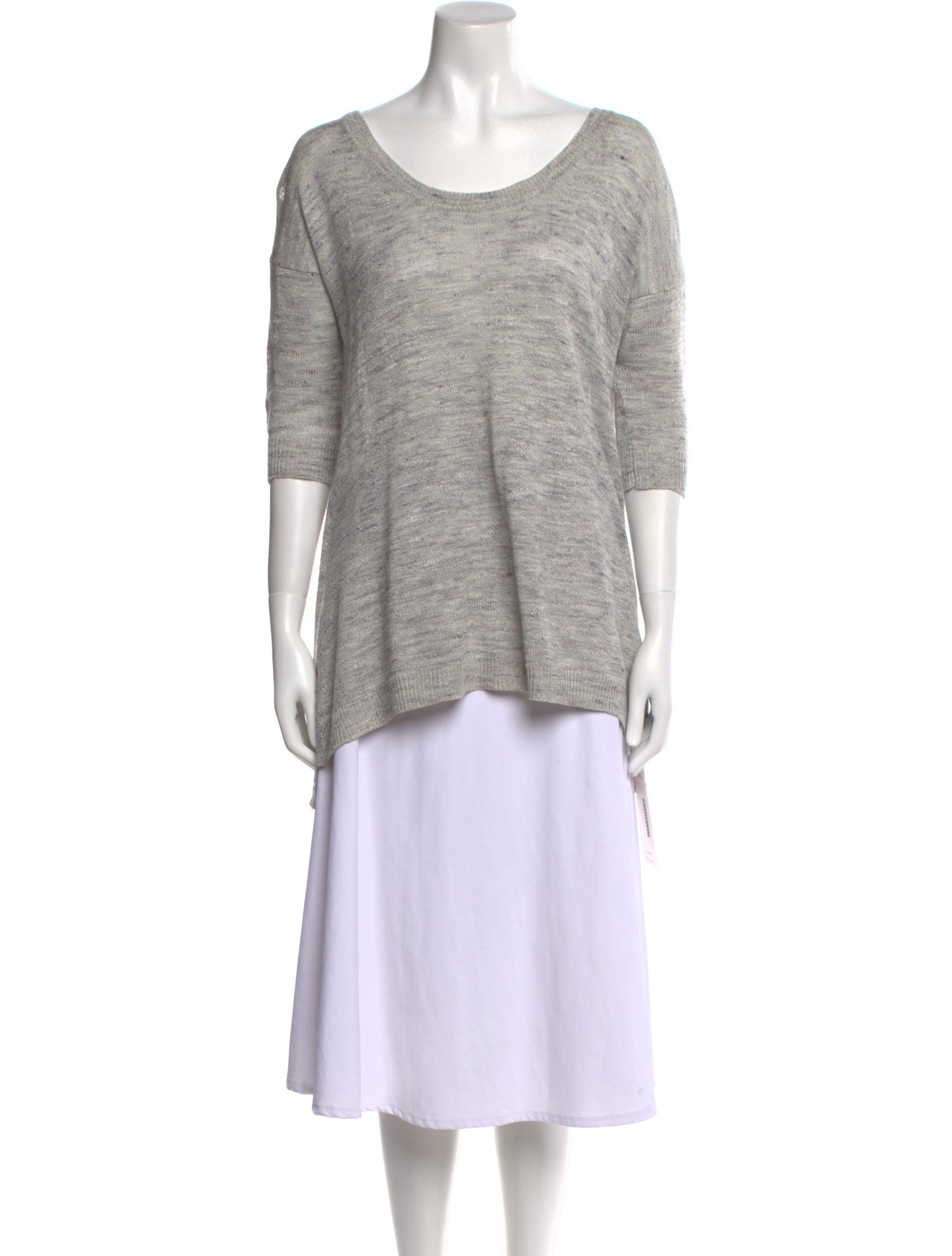 Theory Linen Scoop Neck Sweater