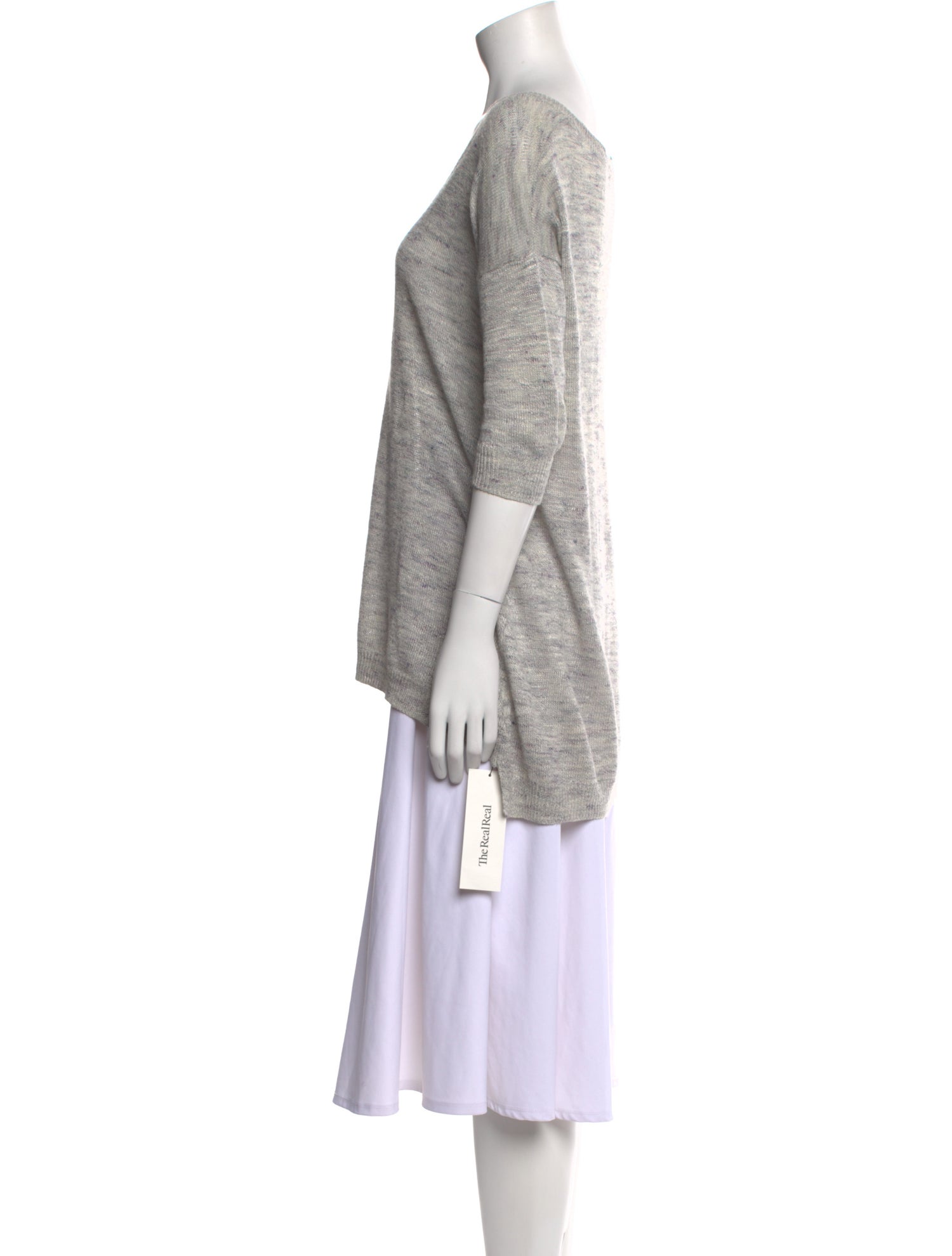 Theory Linen Scoop Neck Sweater