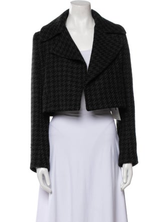 Theory Virgin Wool Houndstooth Print Evening Jacket