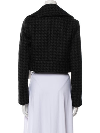 Theory Virgin Wool Houndstooth Print Evening Jacket