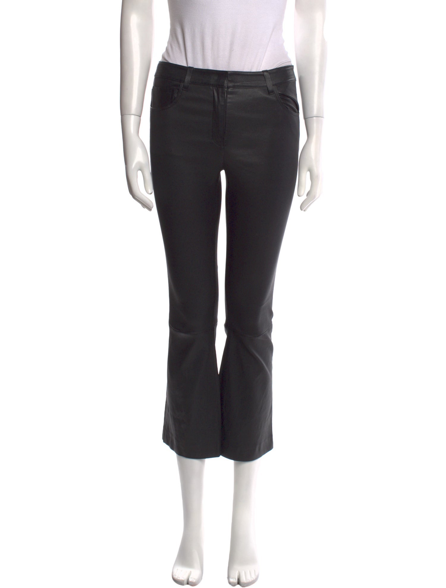 Theory Leather Straight Leg Pants