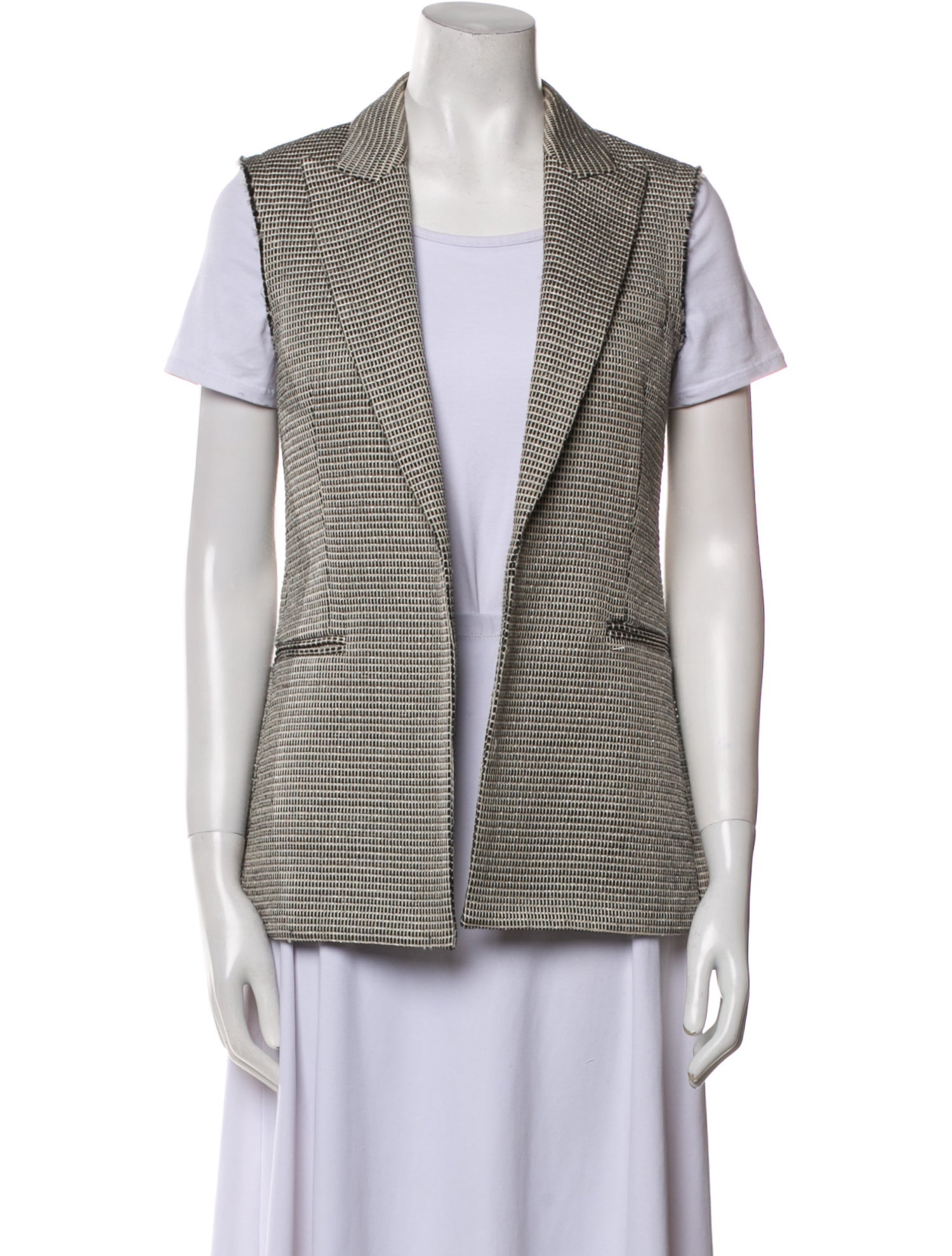 Theory Tweed Pattern Vest