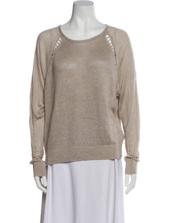 Theory Linen Scoop Neck Sweater