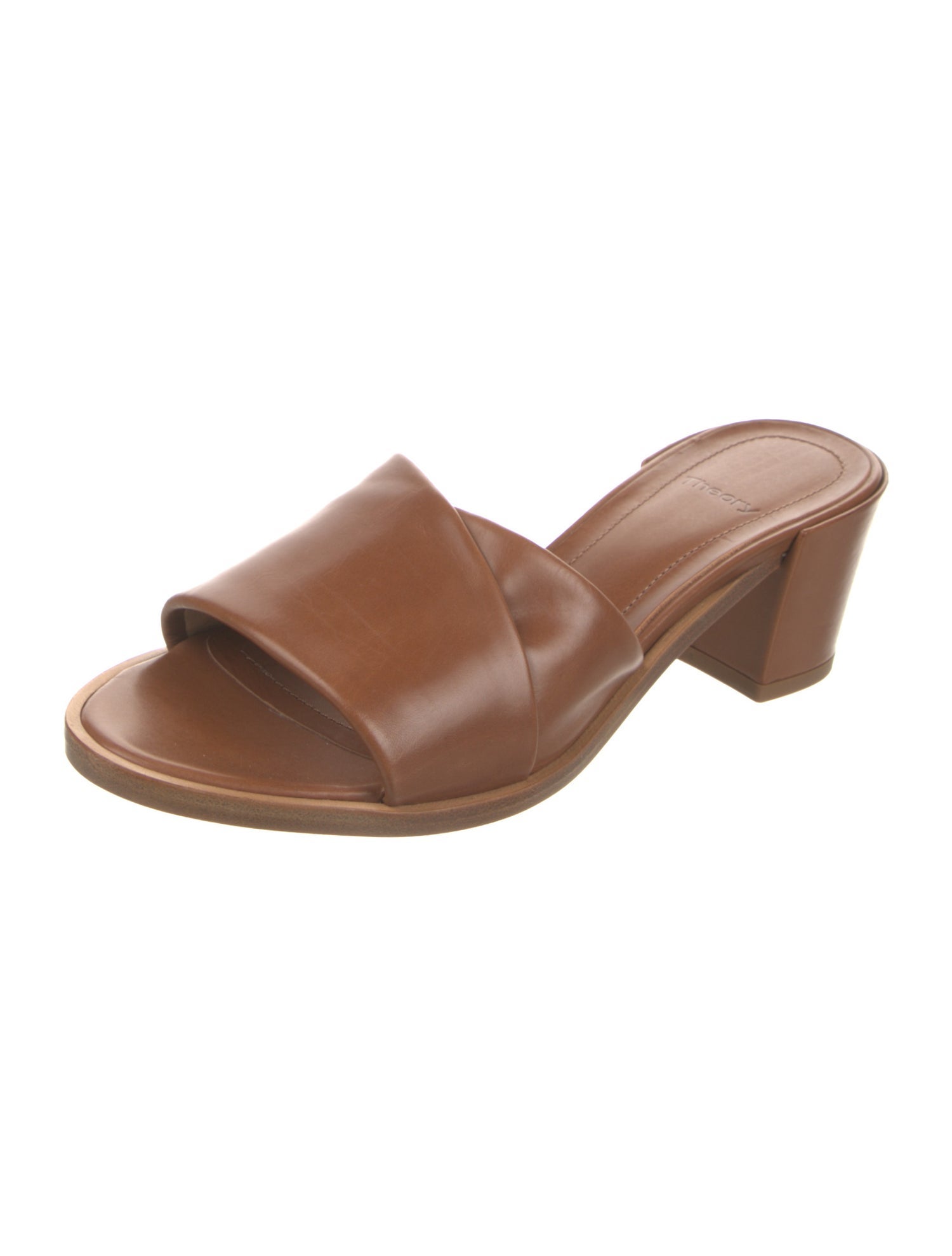 Theory Leather Slides