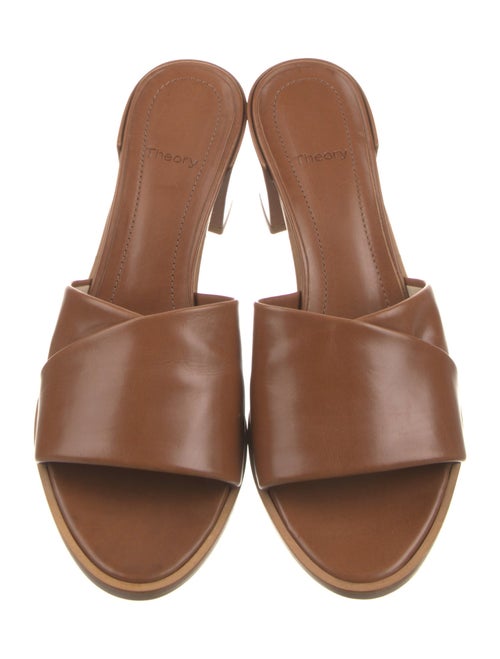 Theory Leather Slides