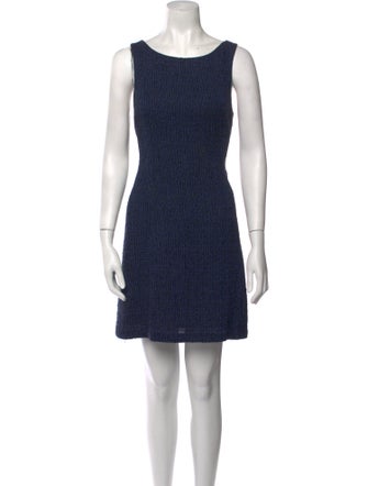Theory Bateau Neckline Mini Dress