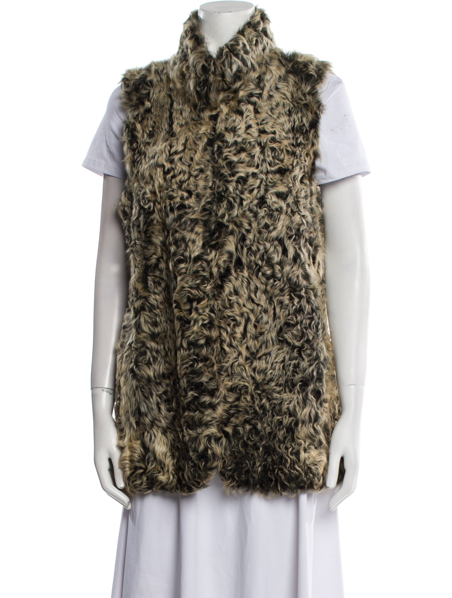 Theory Lambswool Animal Print Vest