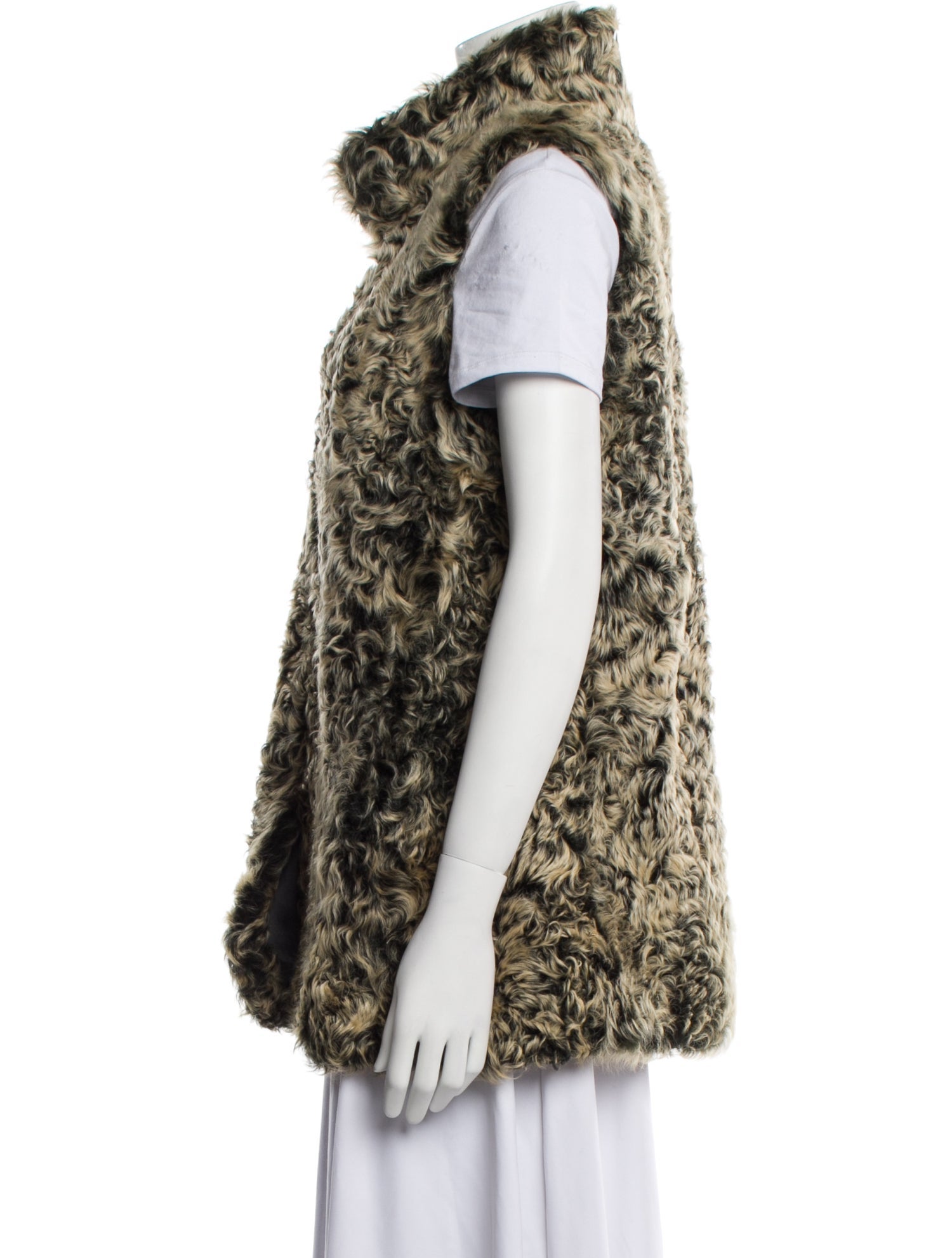 Theory Lambswool Animal Print Vest