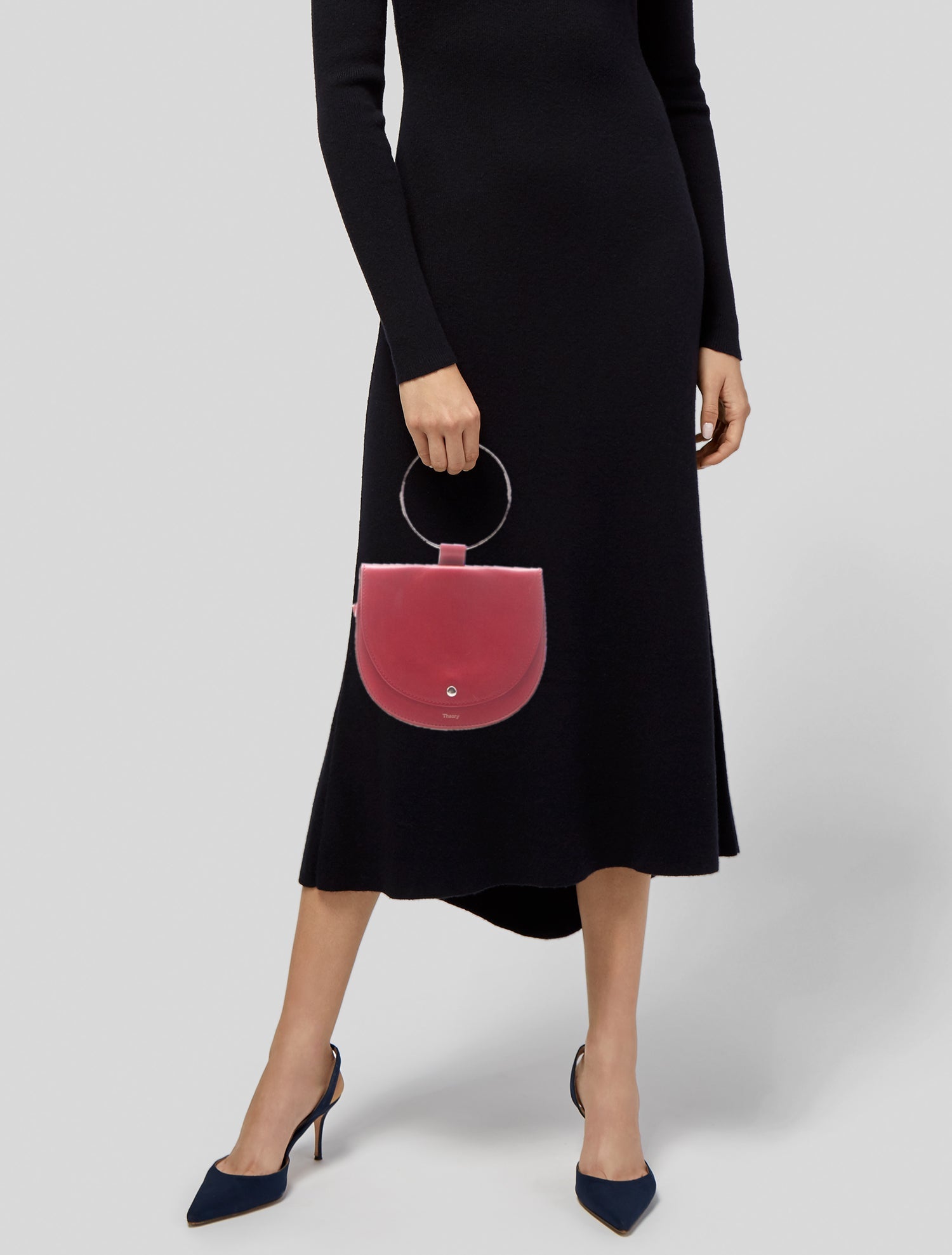 Theory Leather Top Handle Bag