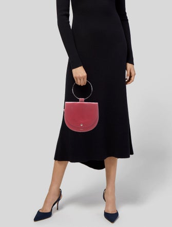 Theory Leather Top Handle Bag