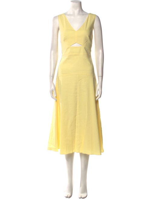 Theory Linen Midi Length Dress