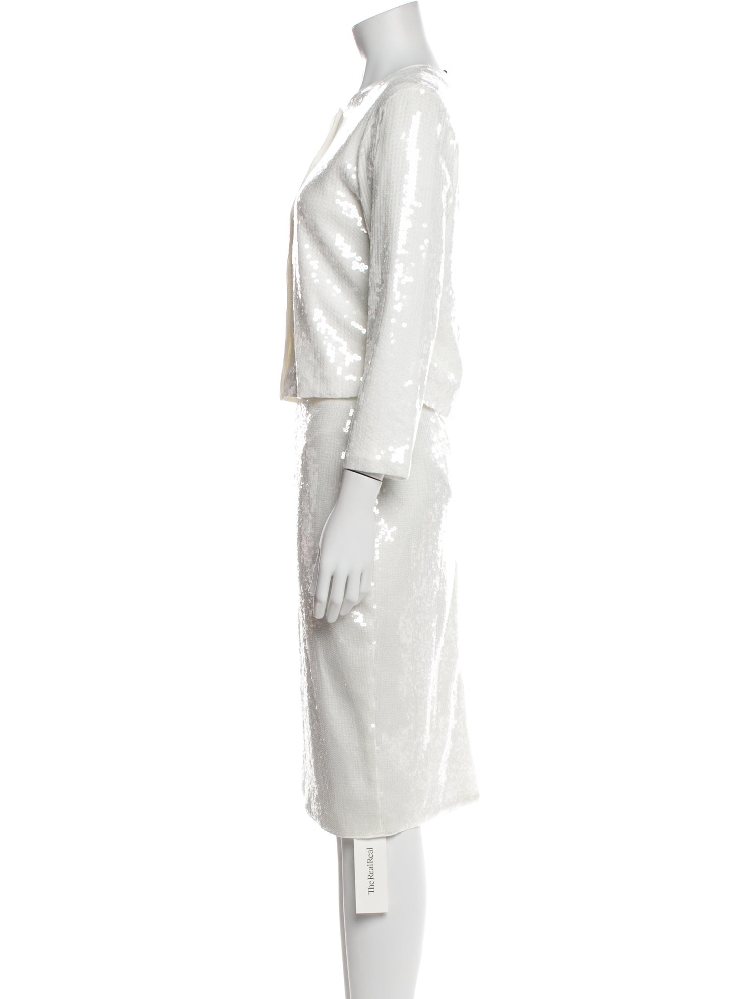 Theory Printed Sequin Embellishments Skirt Set