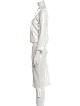 Theory Printed Sequin Embellishments Skirt Set