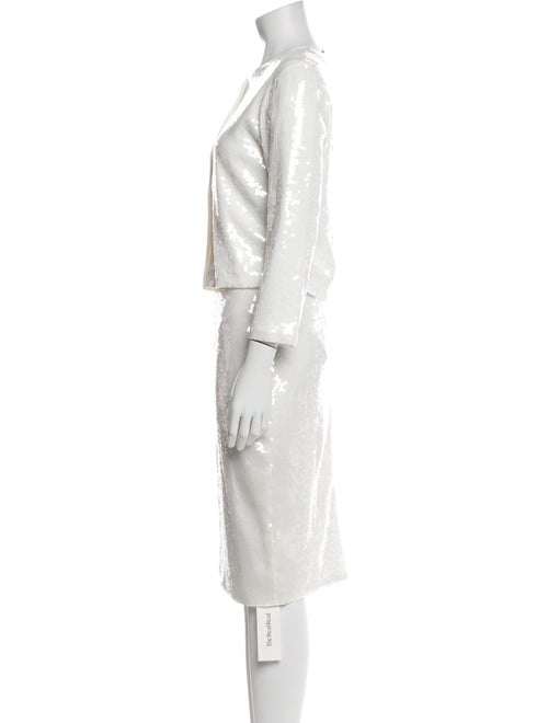 Theory Printed Sequin Embellishments Skirt Set