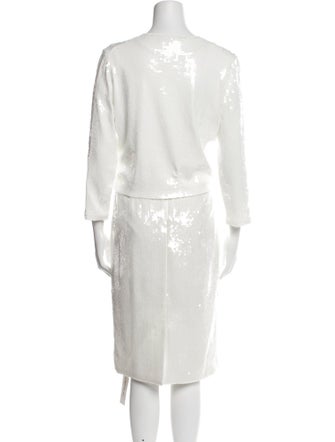 Theory Printed Sequin Embellishments Skirt Set