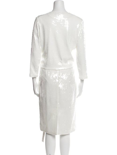 Theory Printed Sequin Embellishments Skirt Set