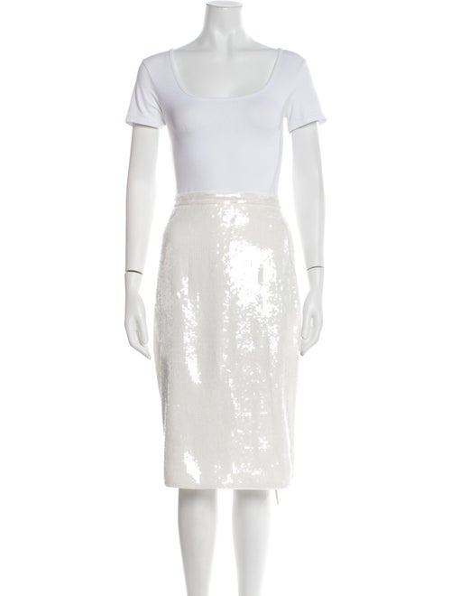 Theory Printed Sequin Embellishments Skirt Set