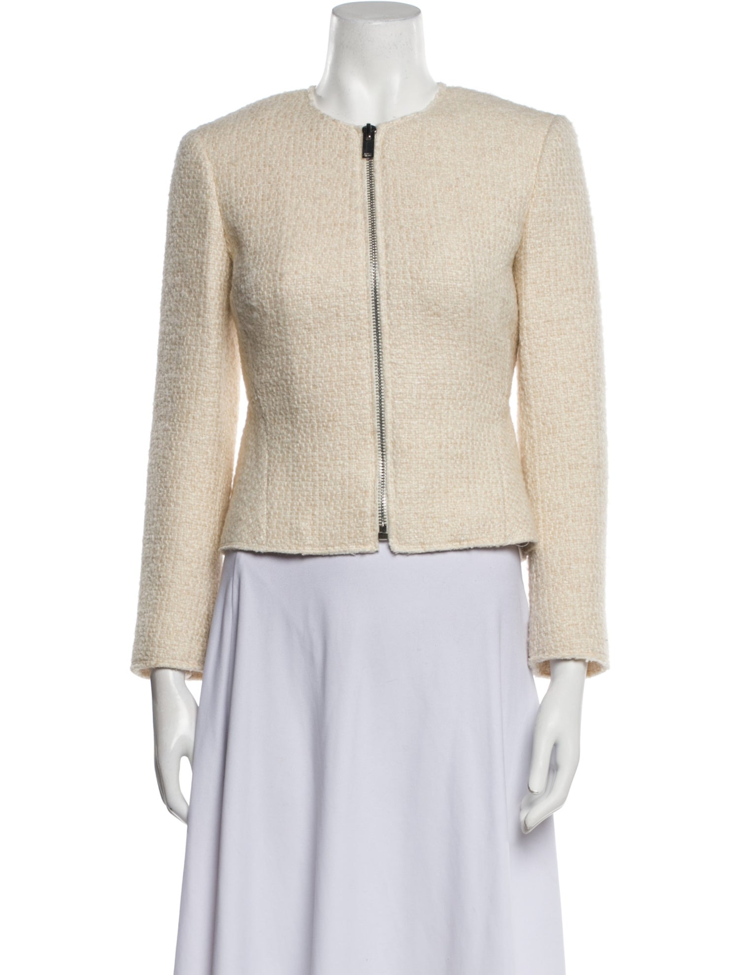 Theory Virgin Wool Tweed Pattern Evening Jacket